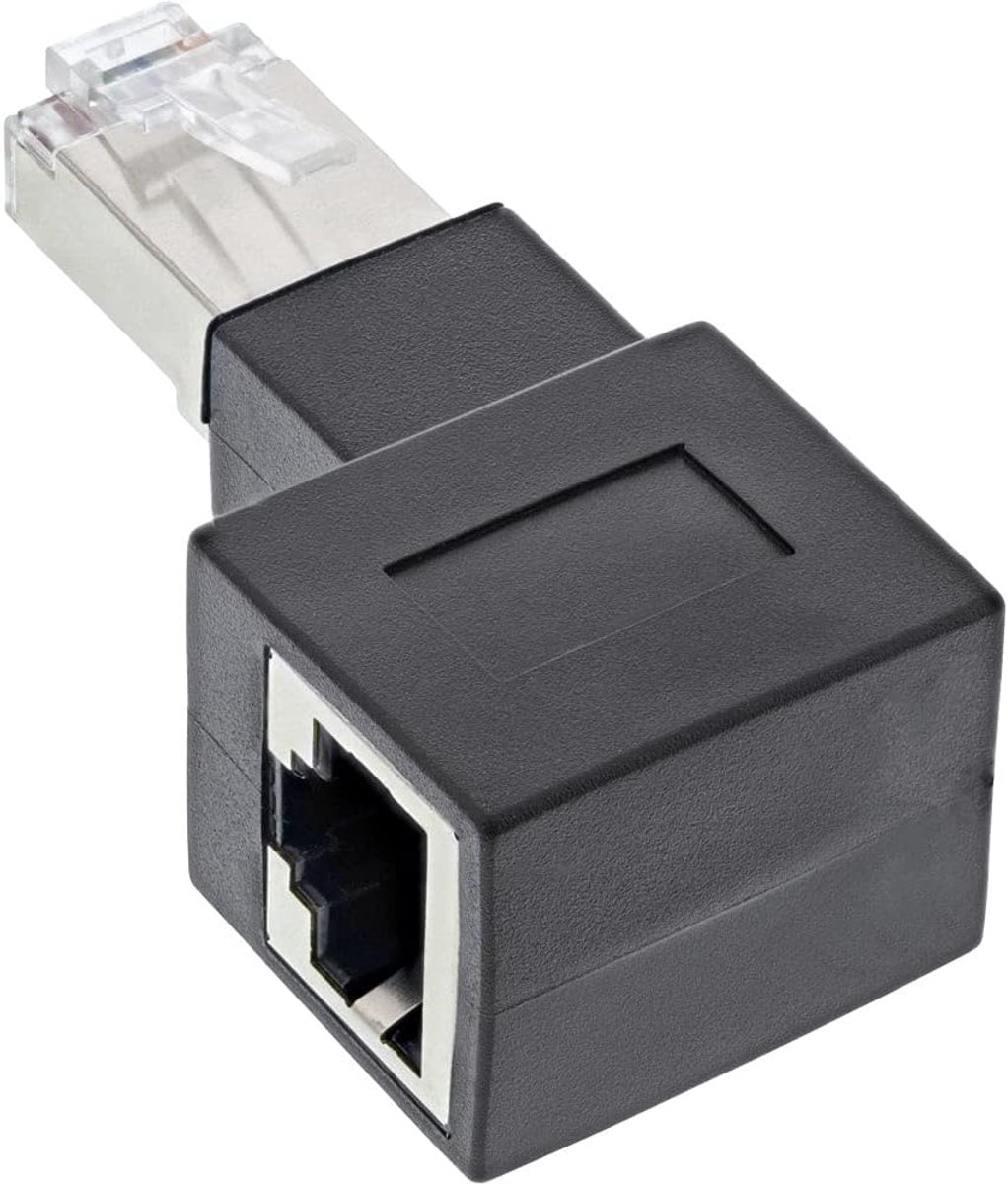 RJ45-adapter Cat.6A 90° gehoekt