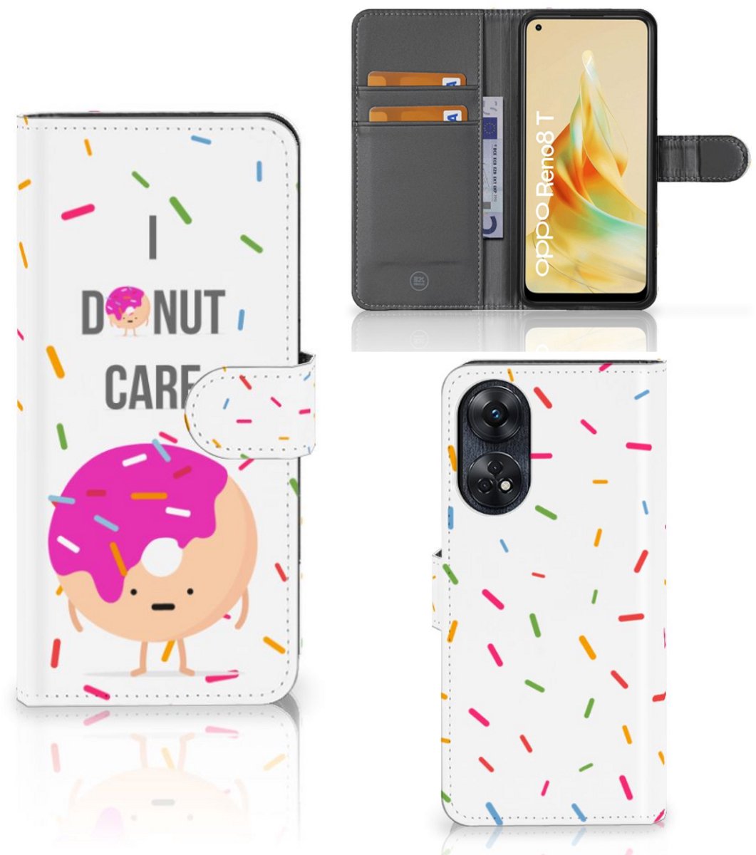 OPPO Reno8 T 4G Book Cover Donut Roze
