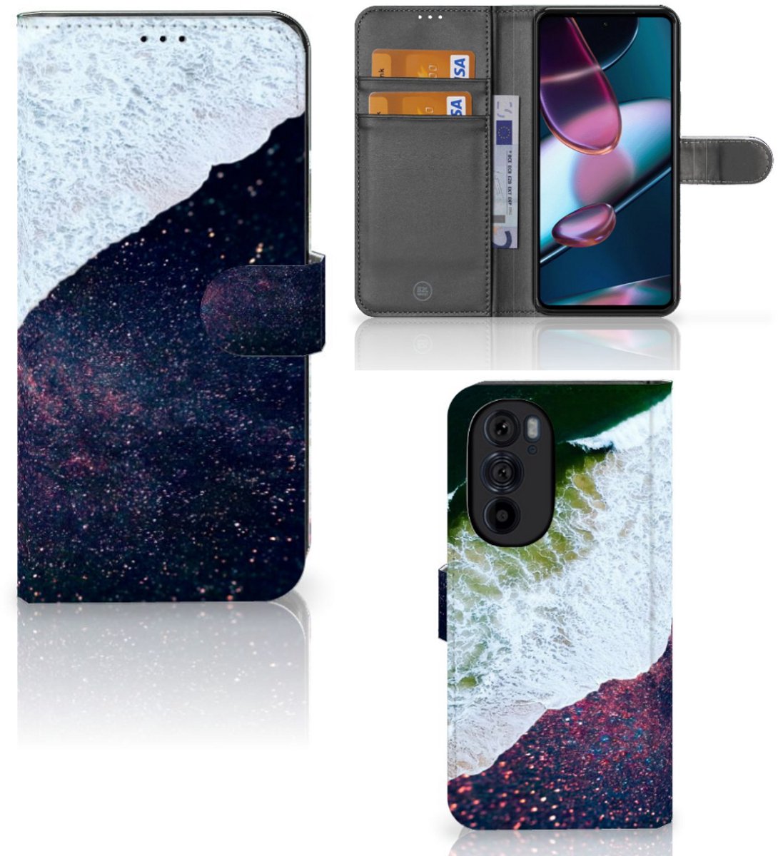 Motorola Edge 30 Pro Book Case Sea in Space