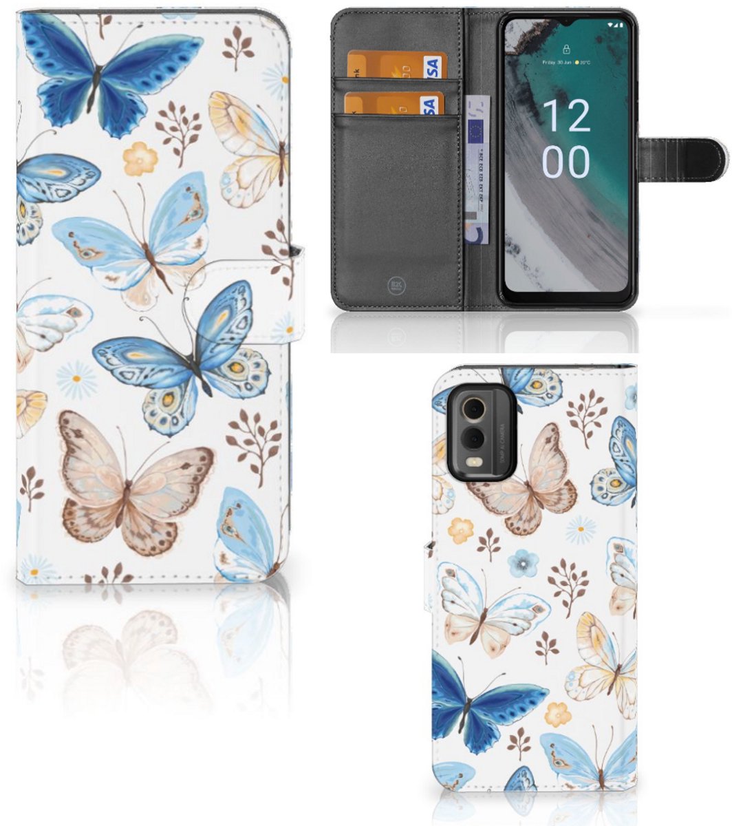 Telefoonhoesje met Pasjes voor Nokia C32 Vlinder
