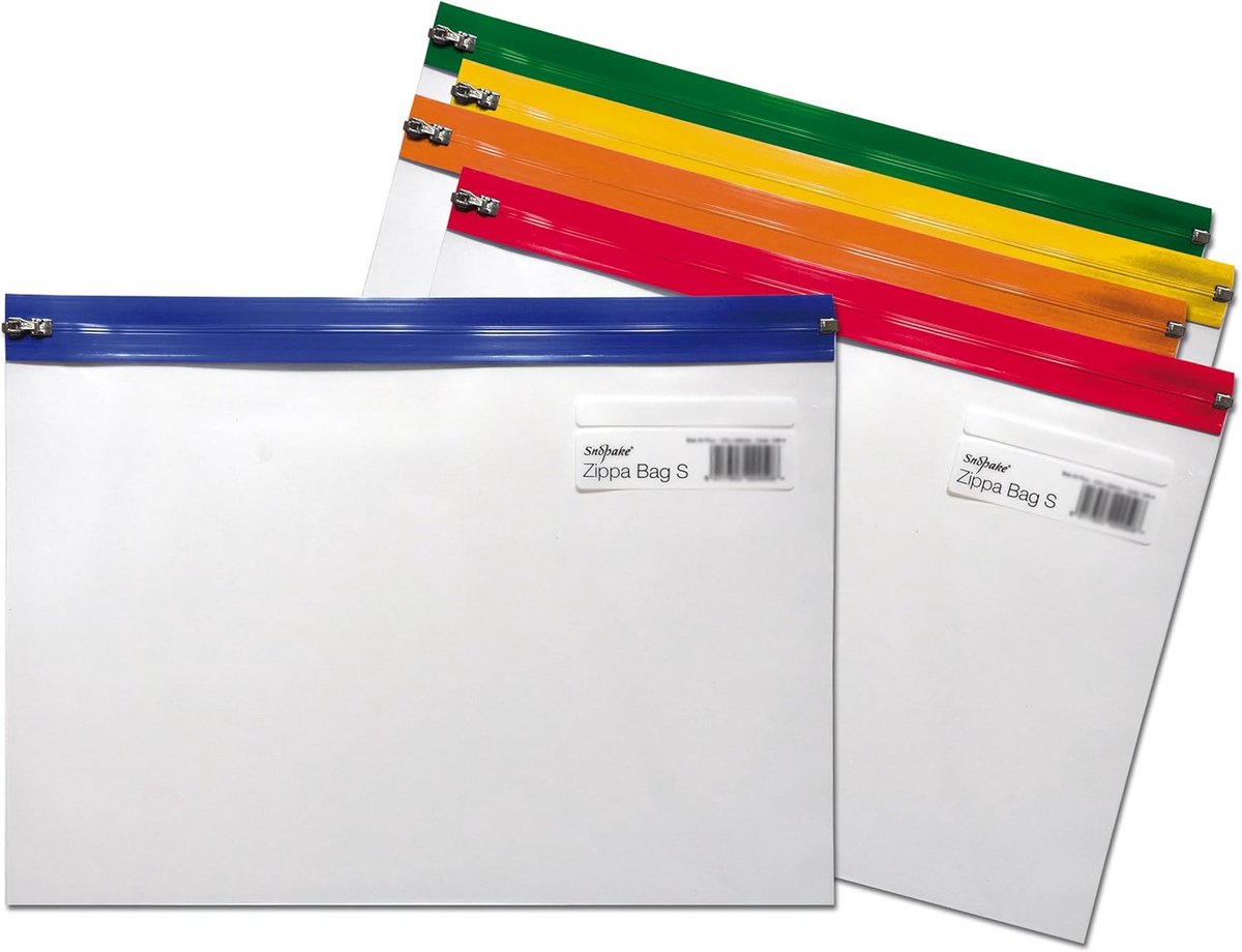 Documententas met ritssluiting A4+ (405x260mm) - 5 stuks transparant