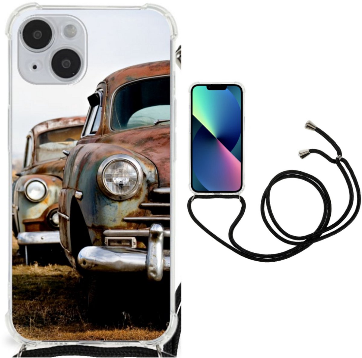iPhone 14 Plus Anti-shock Hoesje met foto Vintage Auto