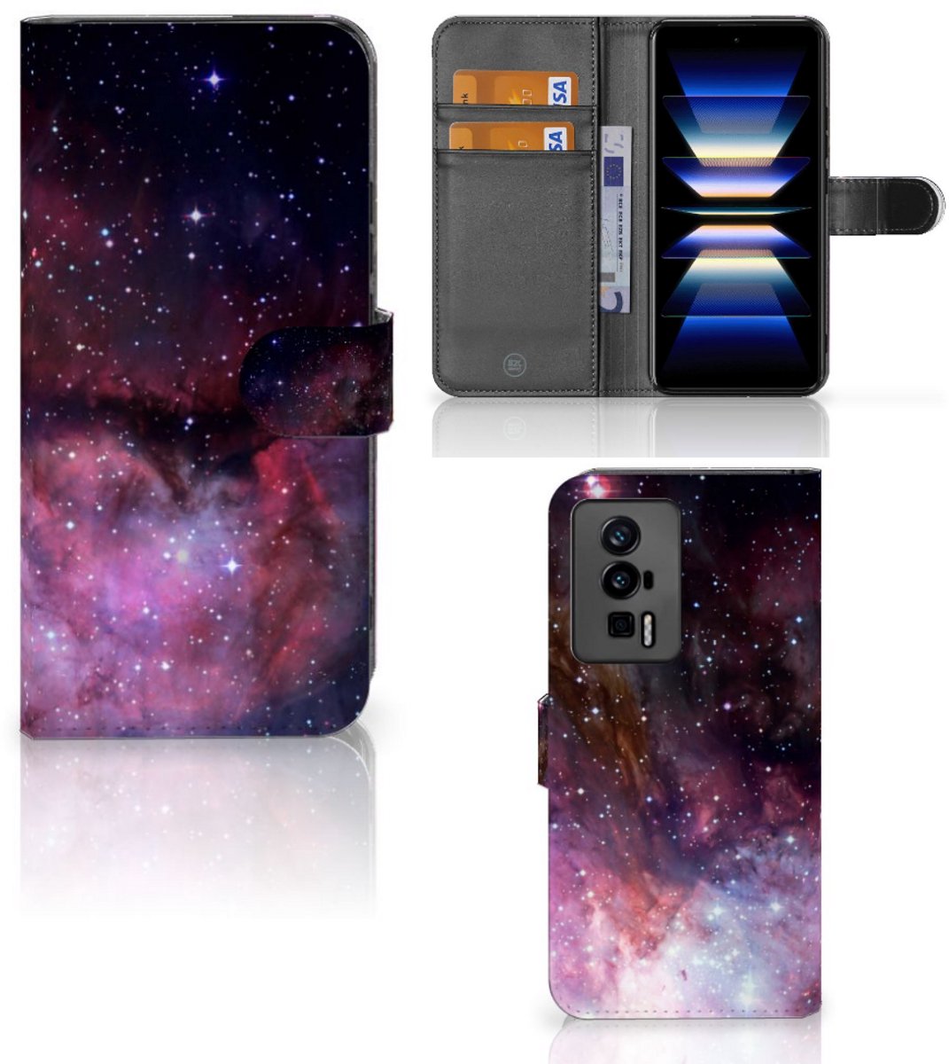 Book Case voor Xiaomi Poco F5 Pro Galaxy