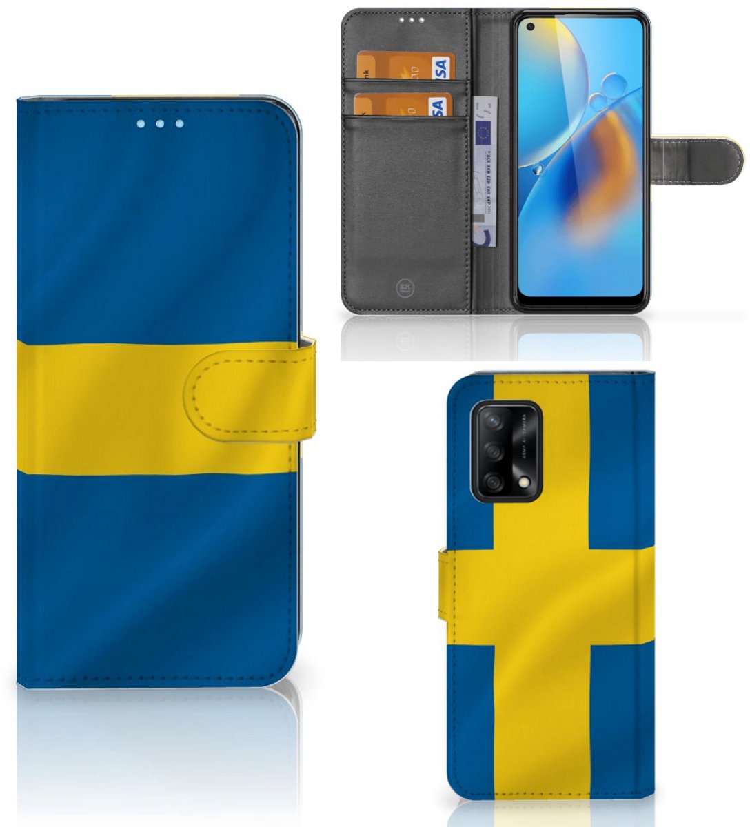 Boekhoesje voor OPPO A74 4G Bookstyle Case Zweden
