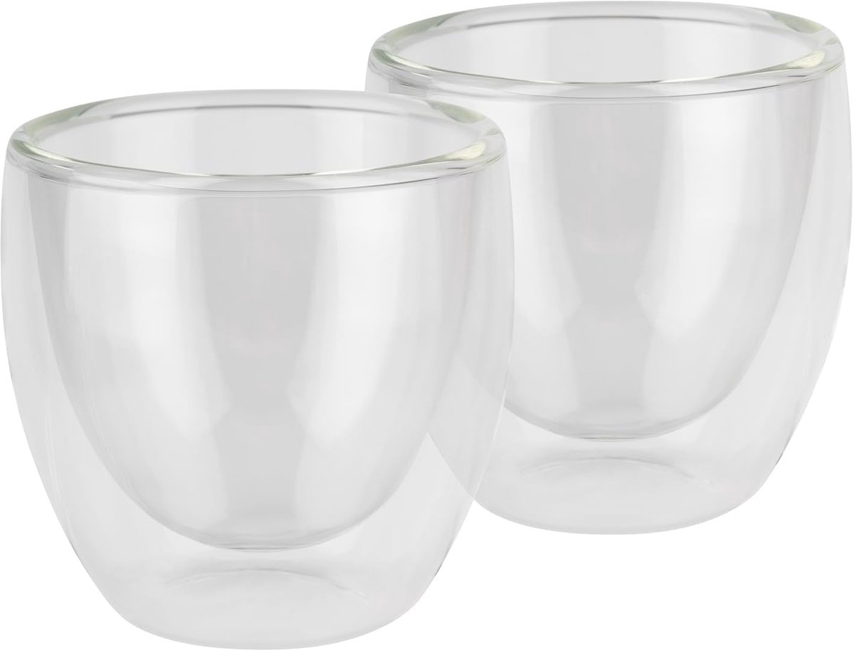 Dubbelwandige Espresso Glazen Set van 2 - Ideaal voor Koffieliefhebbers