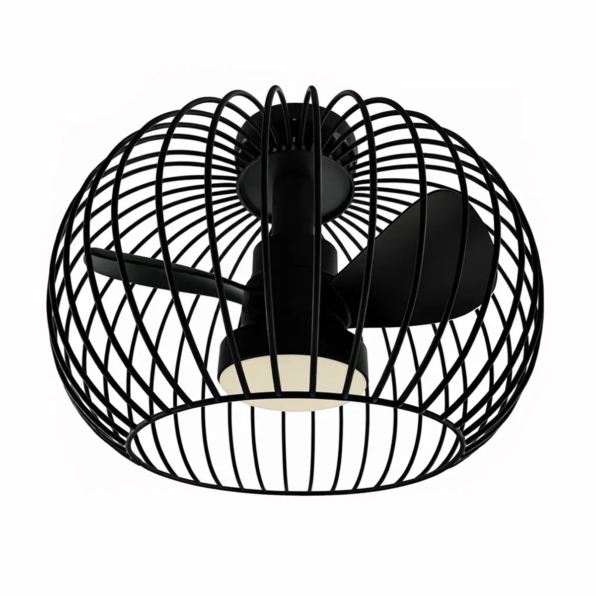 Plafondventilator Wire Ø 40 cm zwart