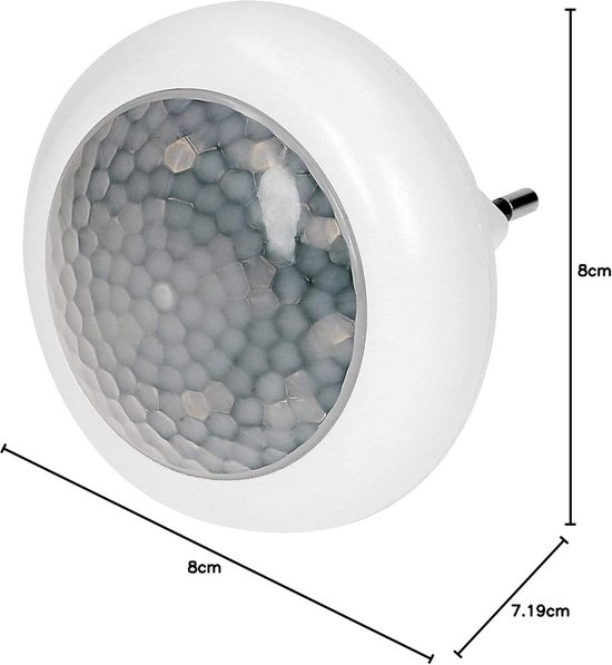 Nachtlampje met Bewegingssensor en Schemerlicht - LED Stopcontactlamp voor Veiligheid in Huizen van Merkloos — afbeelding 5