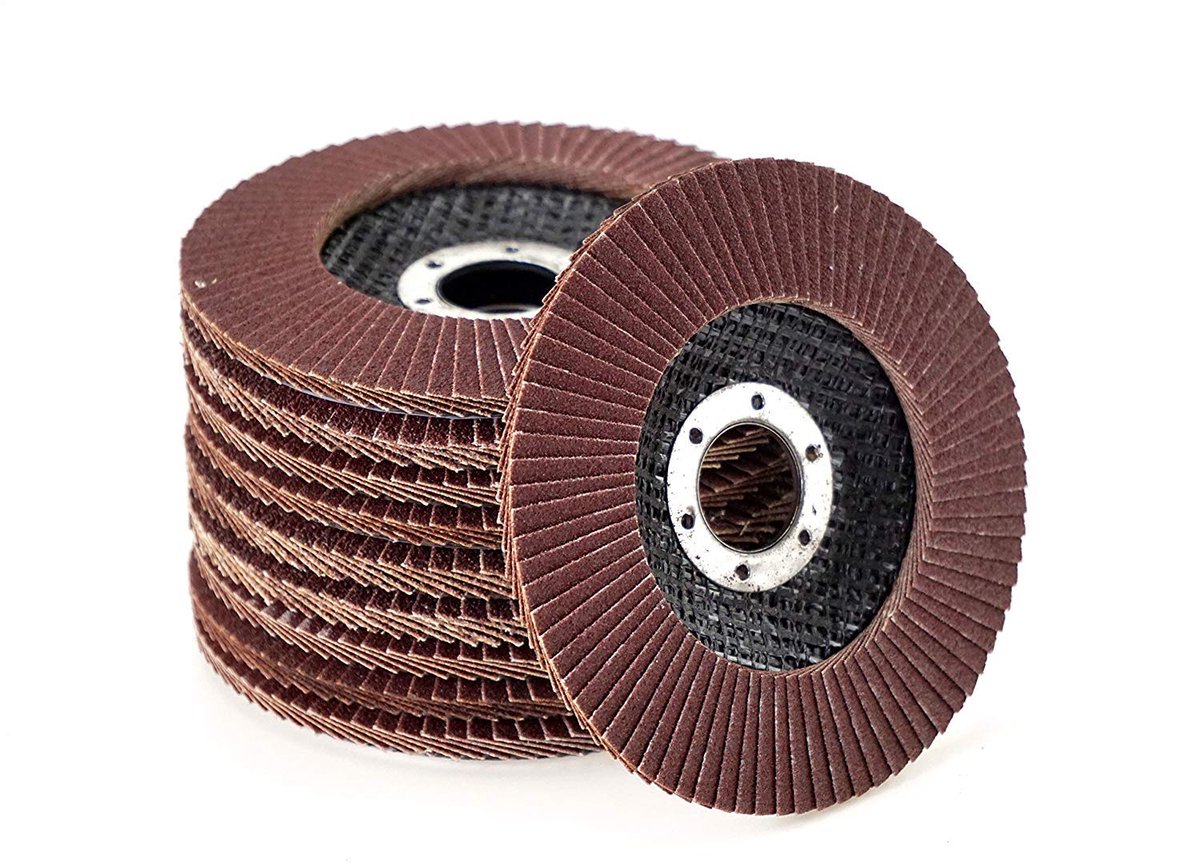 Waaierschijven Ø 115 mm - 20 stuks - Gemengde korrel 40/60/80/120 voor Slijpen en Ontbramen