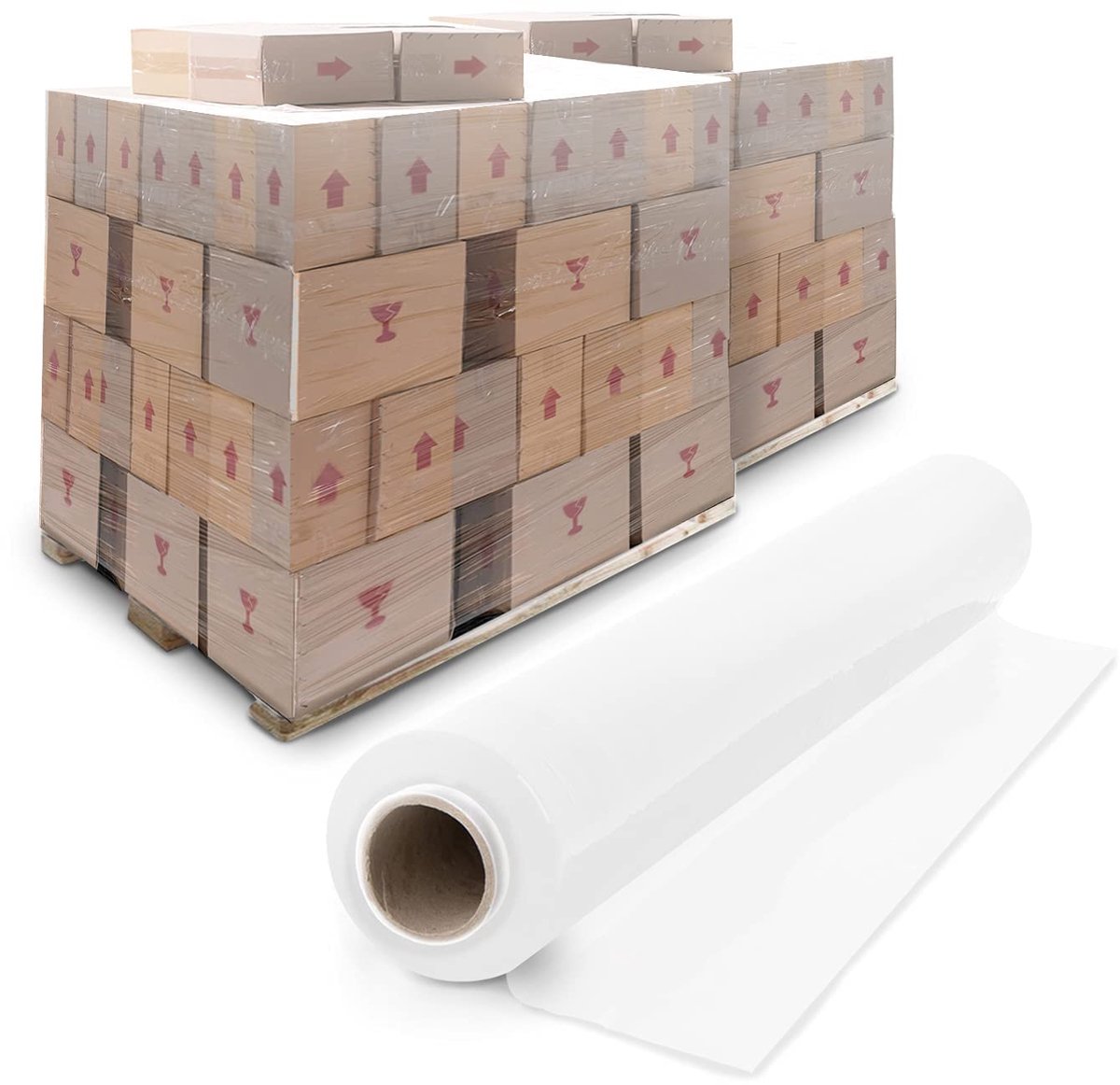 Stretchfolie 400 mm x 150 m voor pallets en verhuizing