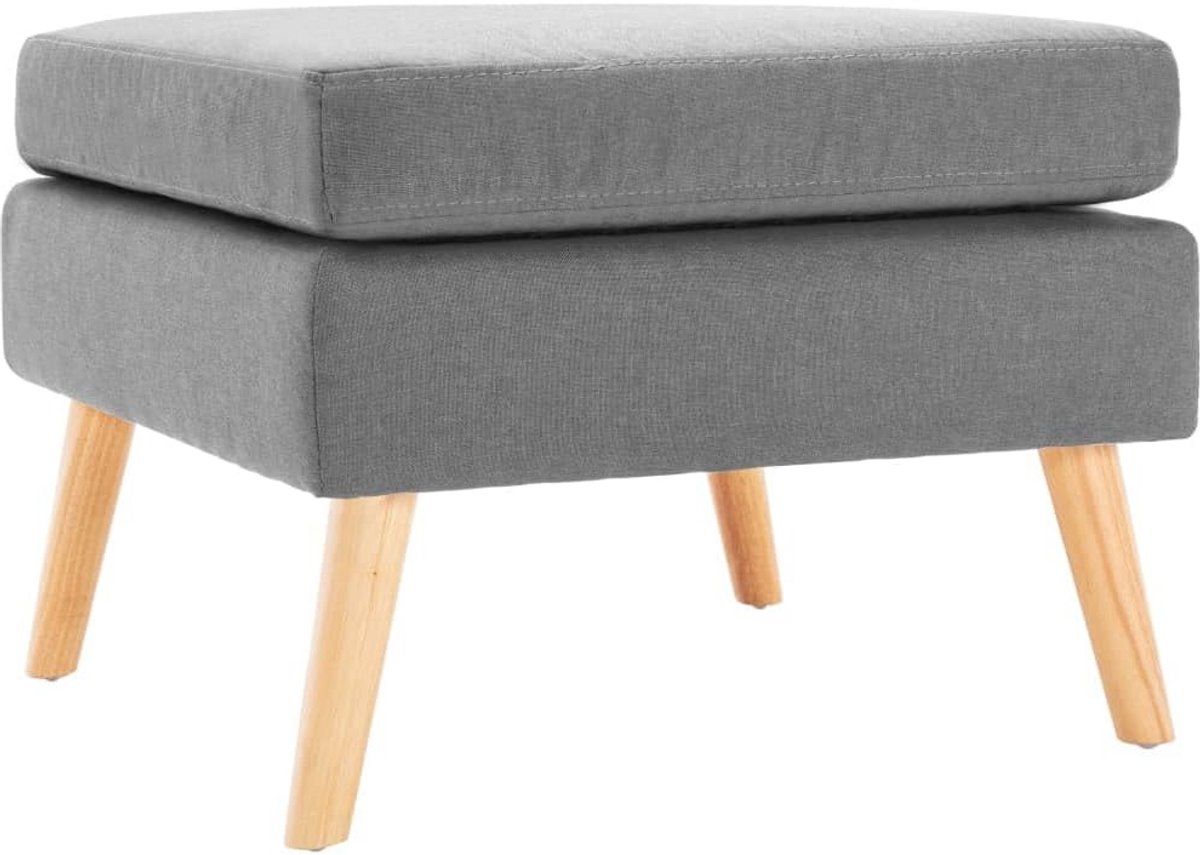 Moderne lichtgrijze voetenbank – Comfortabele hocker voor bank of stoel