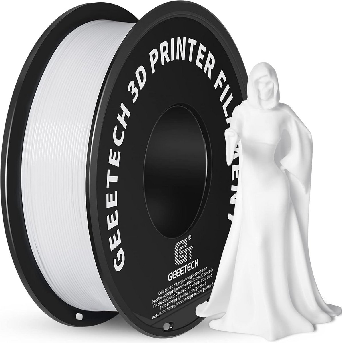 PLA 1.75mm Filament voor 3D-printers - 1kg Spoel