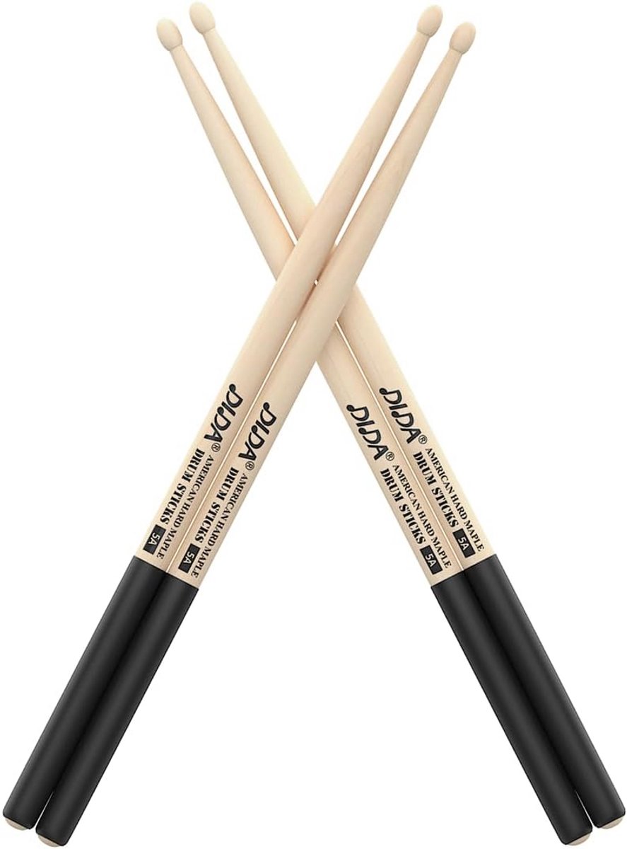 Harde Drumsticks voor Beginners en Studenten met Antislip Handvat - 2 Paar 5A Esdoorn