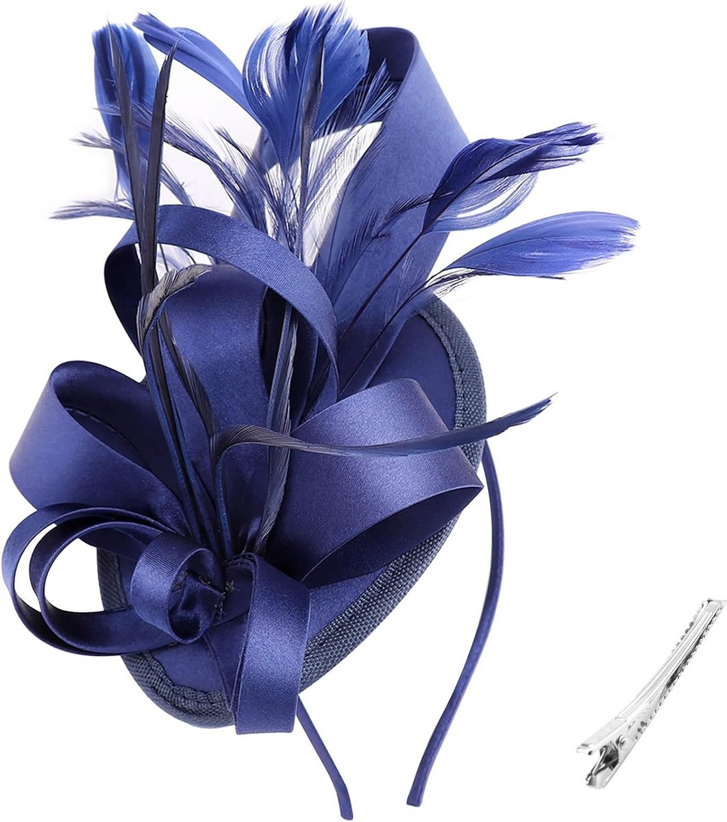 Fascinator Hoed met Linten en Veren voor Feestjes en Speciale Gelegenheden