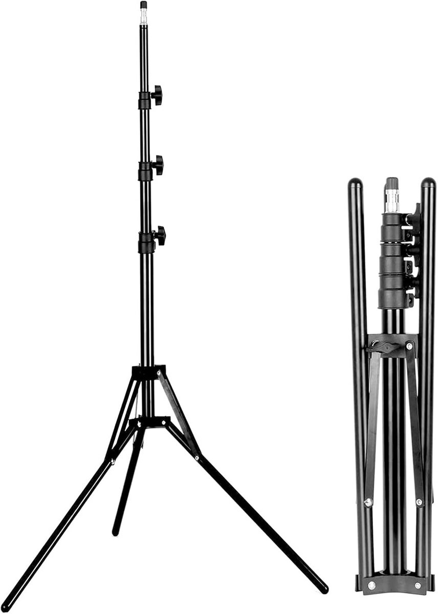 Fotografie Lichtstandaard 6 ft met Omgekeerde Vouwpoten voor Softboxes en Reflectoren