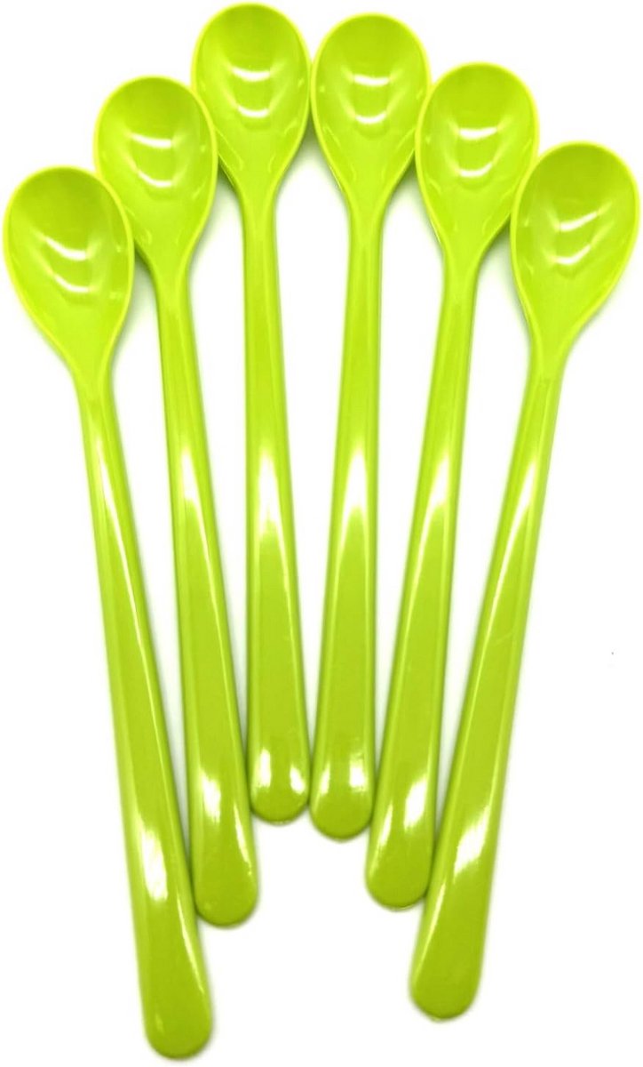 Multifunctionele lepel set - 6 stuks herbruikbaar - Ideaal voor yoghurt, cocktails en ijs