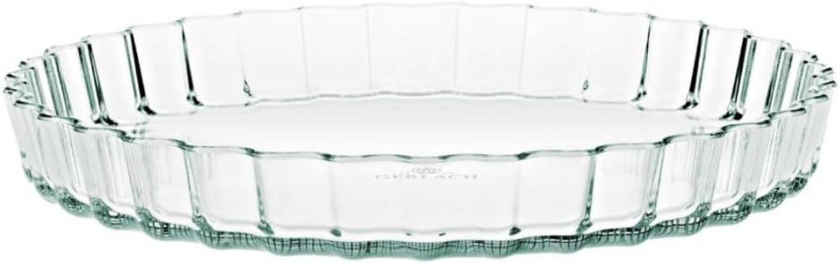 Quichevorm van hittebestendig borosilicaatglas - 26 cm ronde ovenschaal voor oven en vriezer