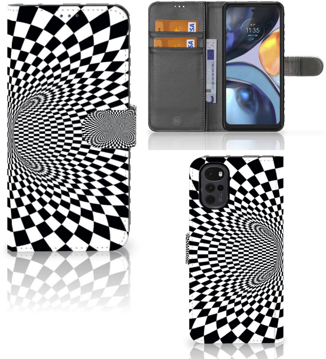 Boekhoesje voor Motorola Moto G22 Book Case Illusie