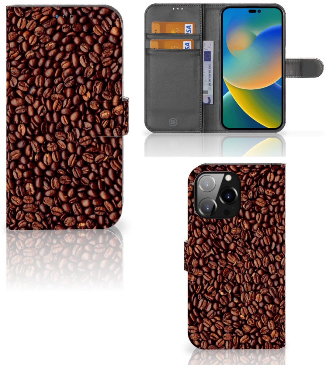 iPhone 14 Pro Max Book Cover Koffiebonen