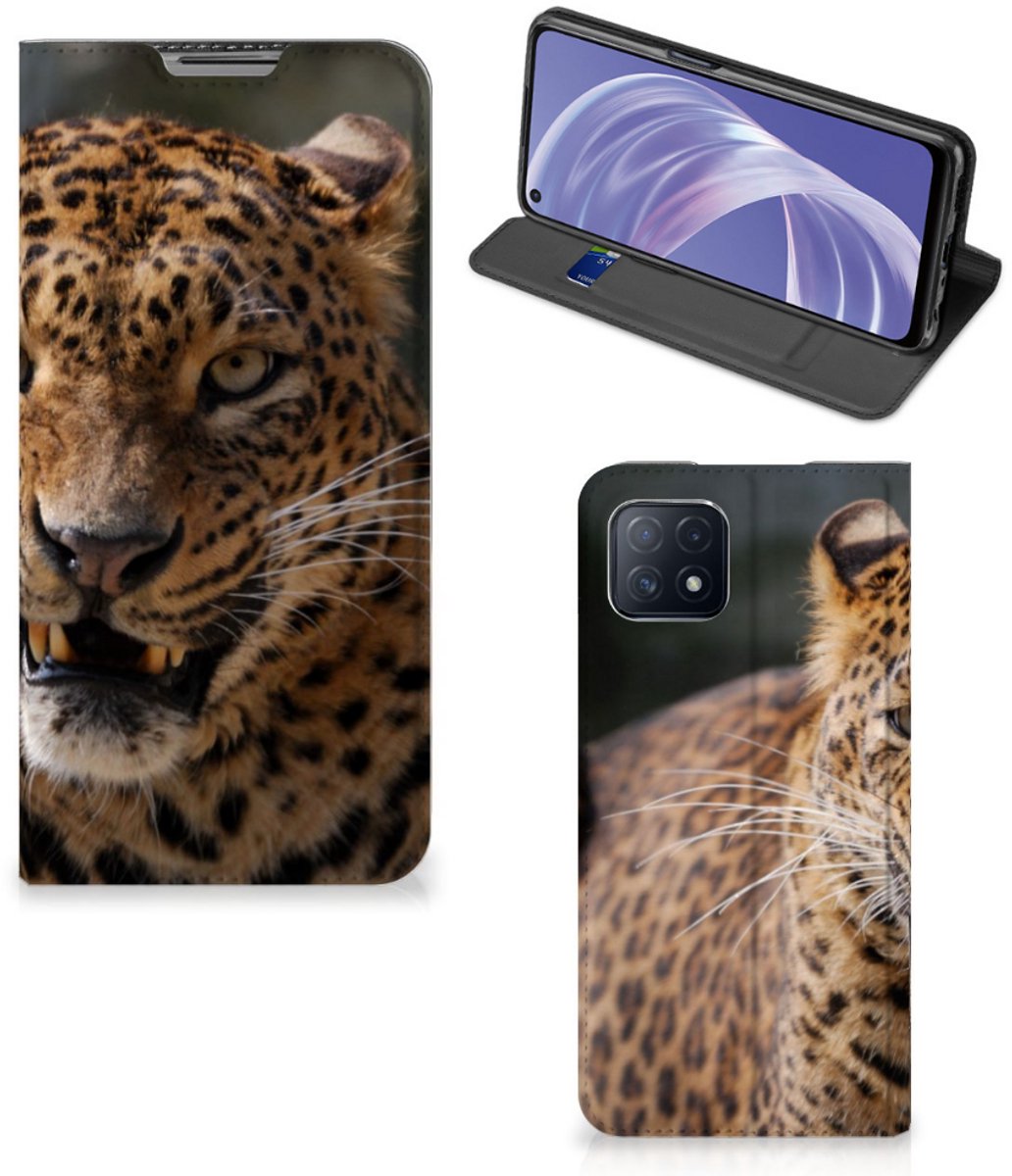 OPPO A73 5G Hoesje maken Luipaard