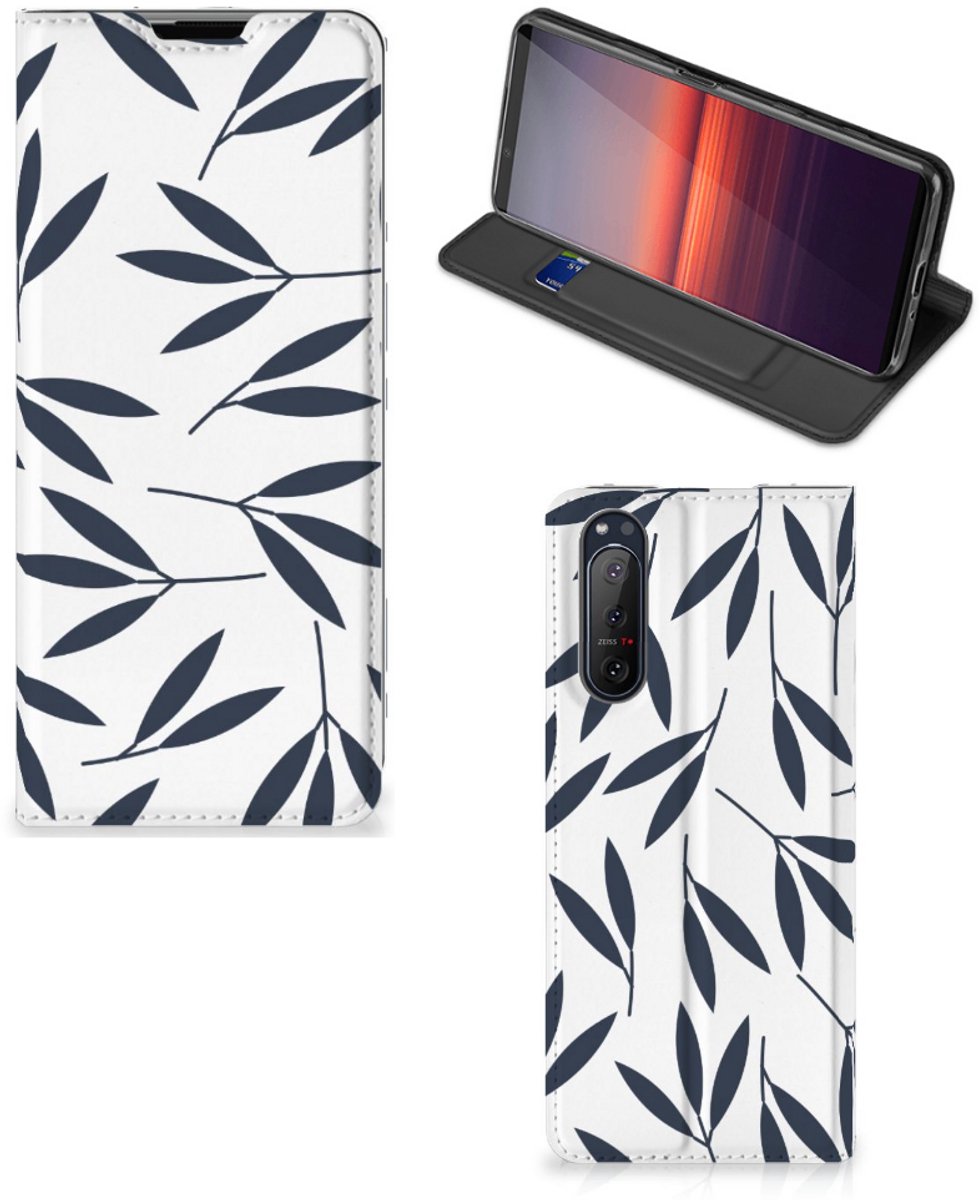 Sony Xperia 5 II Smart Cover Leaves Blue