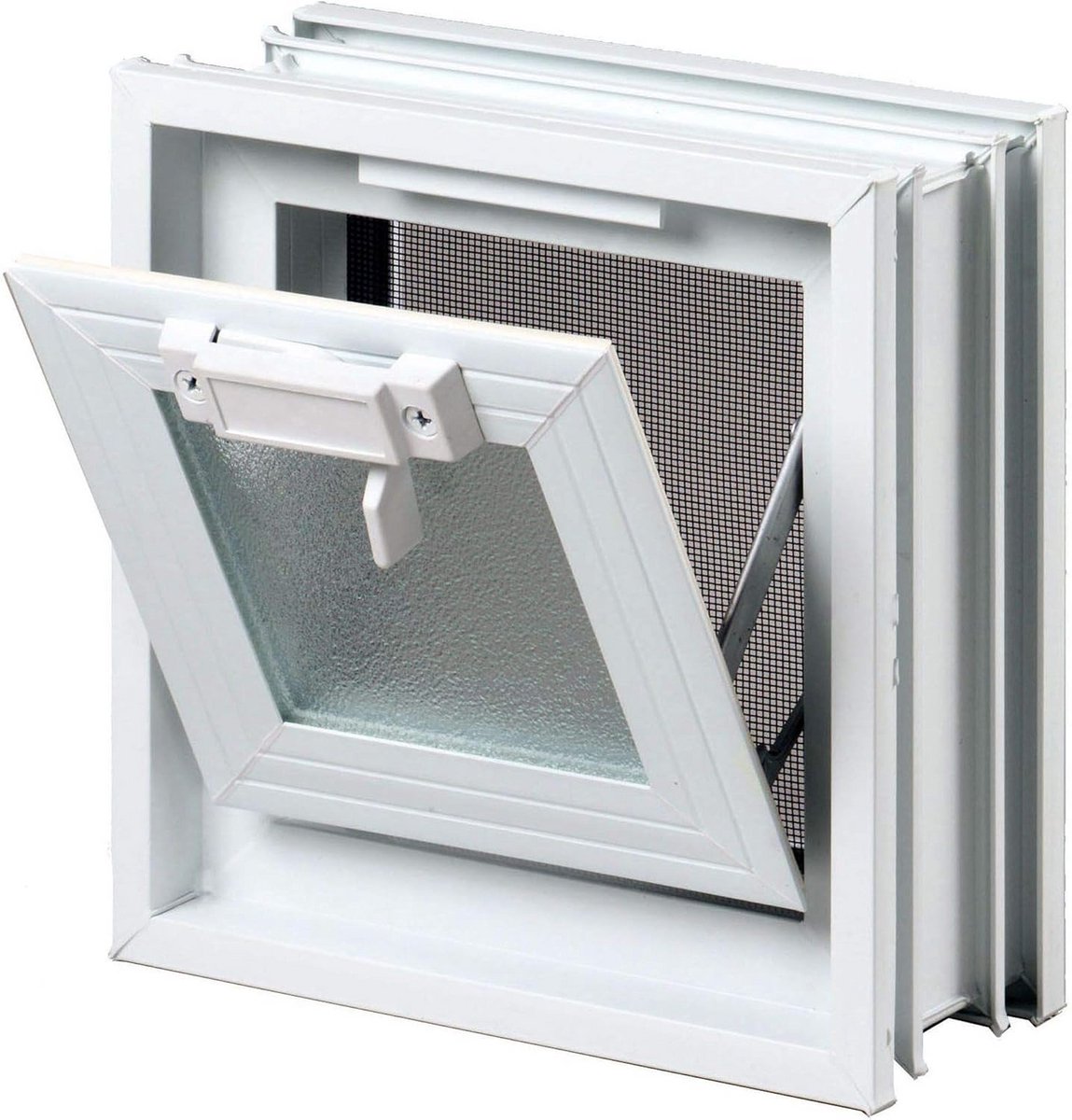 Ventilatieramen Wit 19x19x8cm met Vliegengaas voor Eenvoudige Installatie