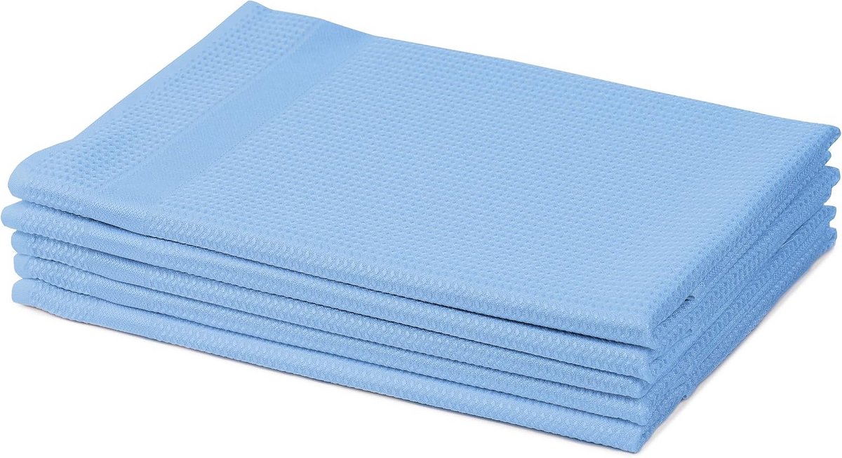 Glazen Doeken Set van 5 - 45 x 65 cm - Blauw