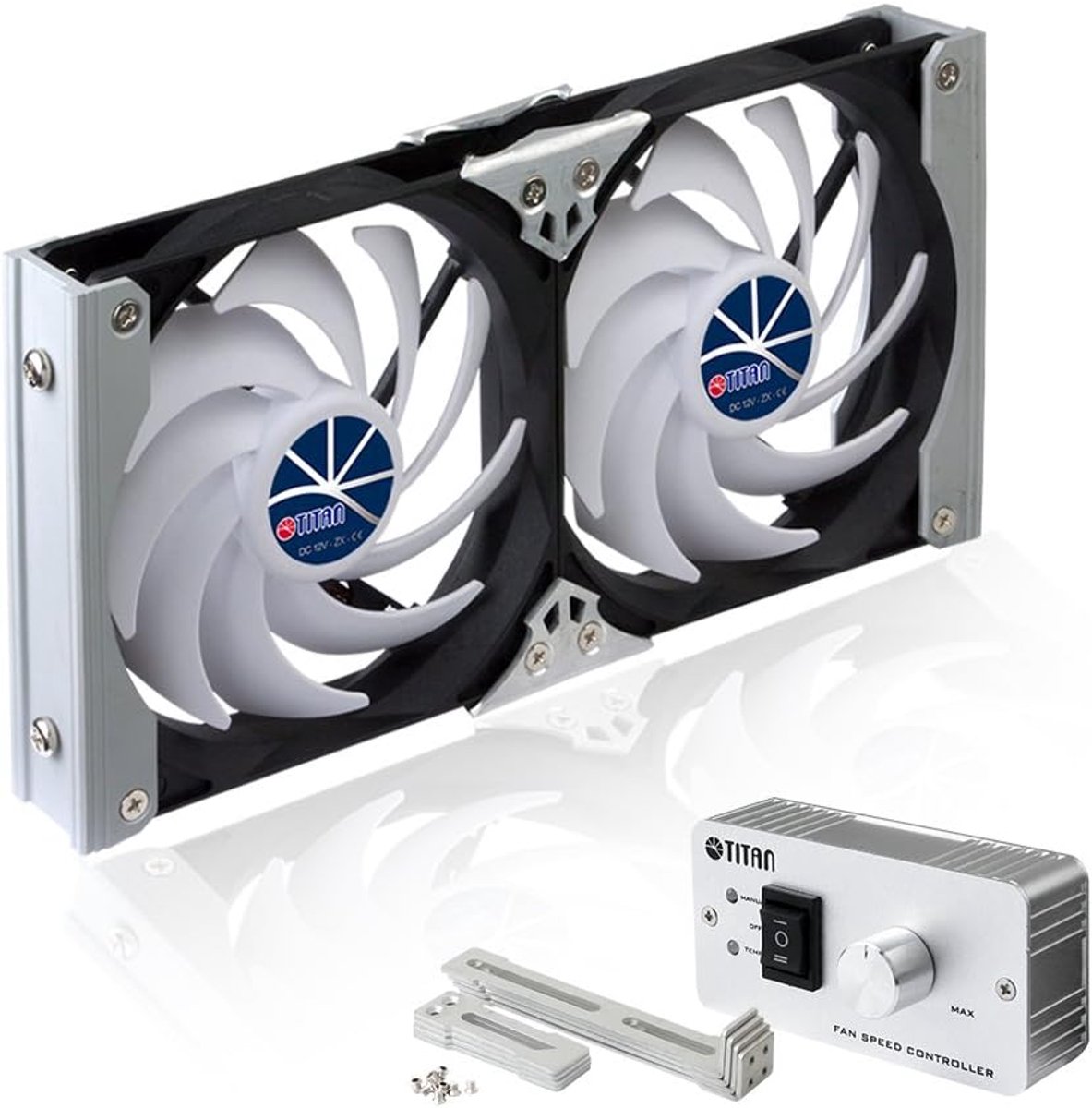 Dubbele Koelkastventilator 120 mm - Stil en Efficiënt Koelen