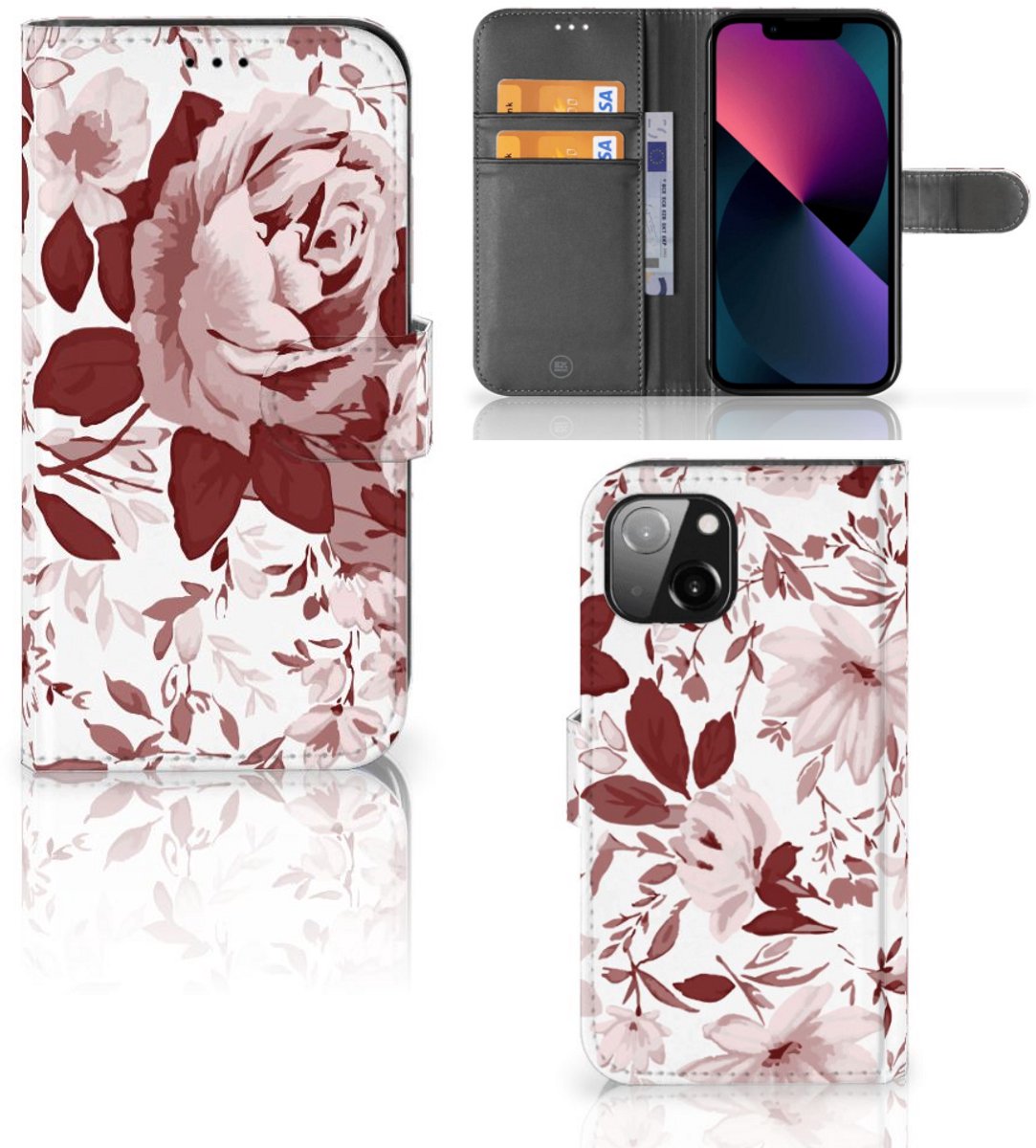 Hoesje Apple iPhone 13 Watercolor Flowers
