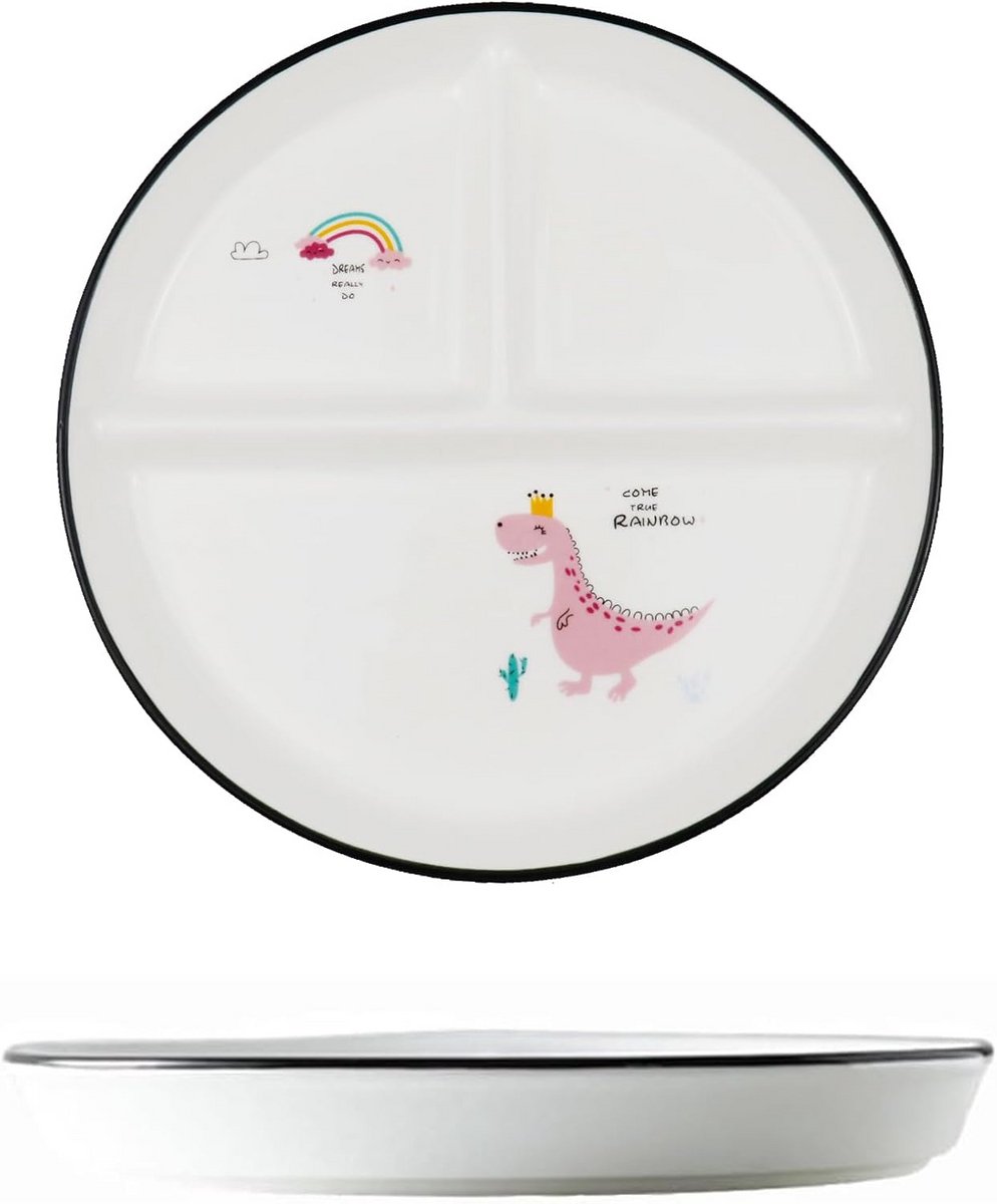 Keramisch Verdeeld Dinerbord - 3 Compartimenten Voor Gezellige Diners