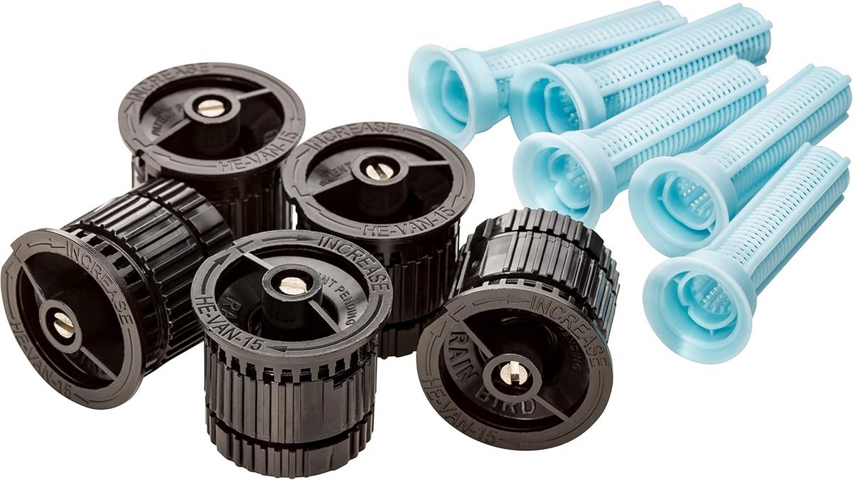 Hoogrenderende sproeikop met instelbaar patroon, 12' - 15' sproeikraan, 5-pack