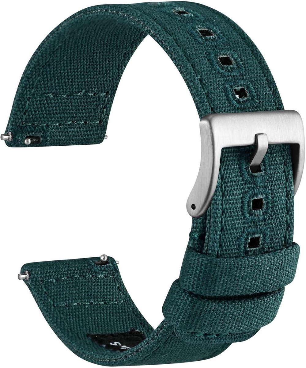 Canvas Horlogeband Universele Quick Release 18mm tot 24mm Geschikt voor Diverse Horloges