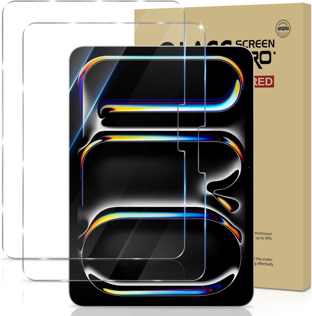 2 Stuks Screenprotector voor iPad Pro 11 inch M4 (2024) Gehard Glas
