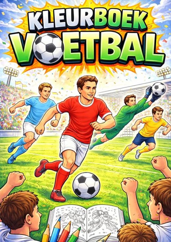 Kleurboek, voetbal - cover