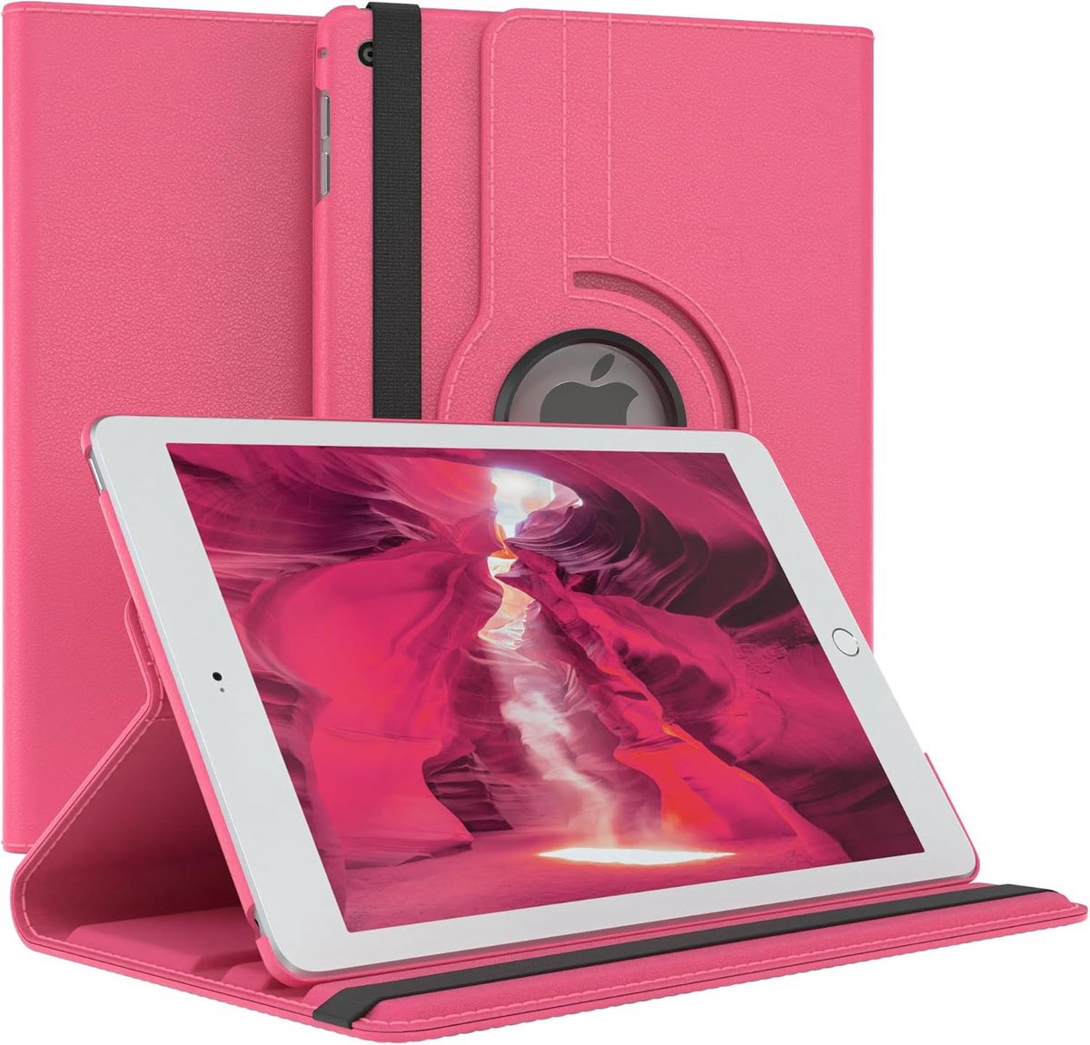 Hoes voor iPad Mini 4 - 360 Graden Draaibare Stand & Houder - Kunstleer Roze