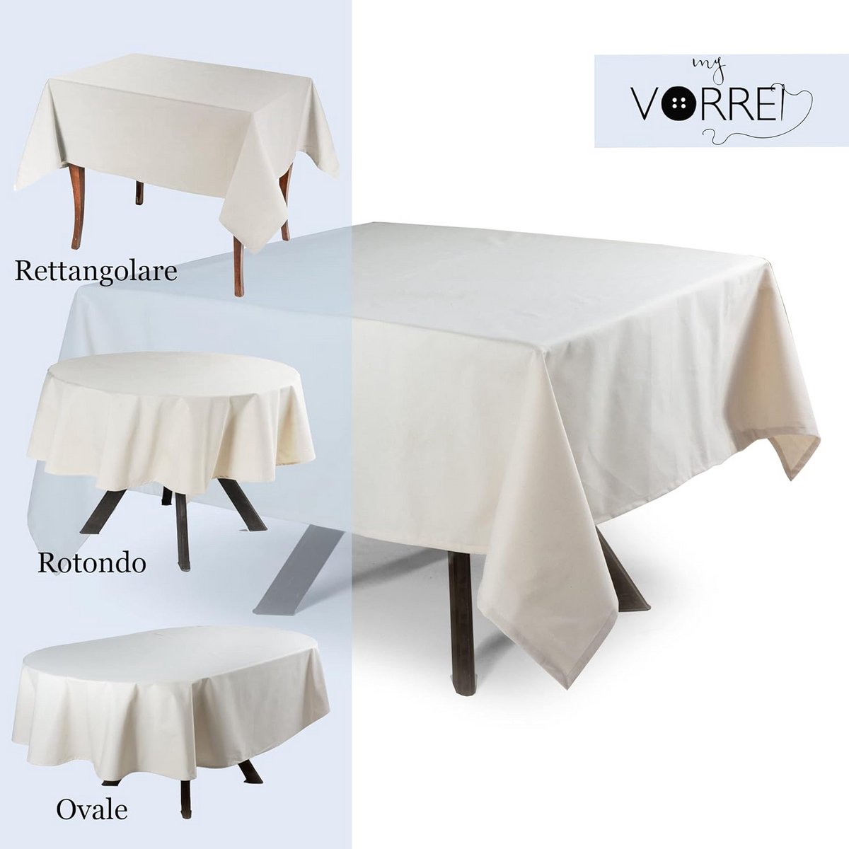 Vierkant Tafelkleed 200x200 cm Linnenlook Vuilafstotend 100% Polyester