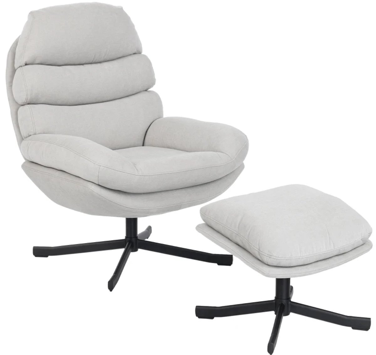 Relaxfauteuil met Voetenbank - Fauteuil - Moderne Relaxstoel - 360° Draaibaar - tot 120 kg