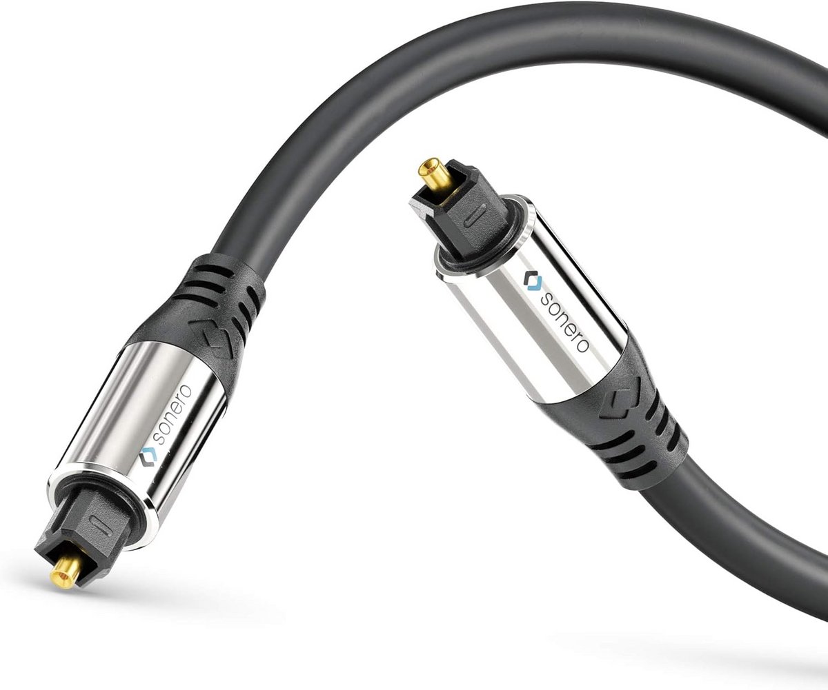 Premium Optische Toslink Kabel 20 Meter - Digitale Audio S/PDIF Kabel met Vergulde Connectoren