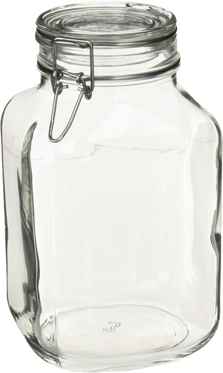 Grote glazen bewaarpot met klemdeksel - 3 liter - Inmaken en bewaren