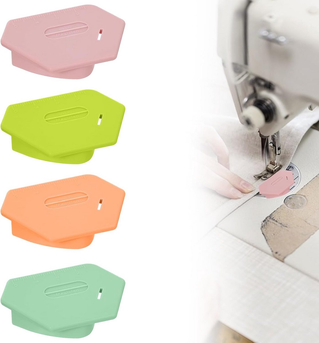Set van 4 Magnetische Naadgeleiders voor Naaimachines - Precisie-accessoires