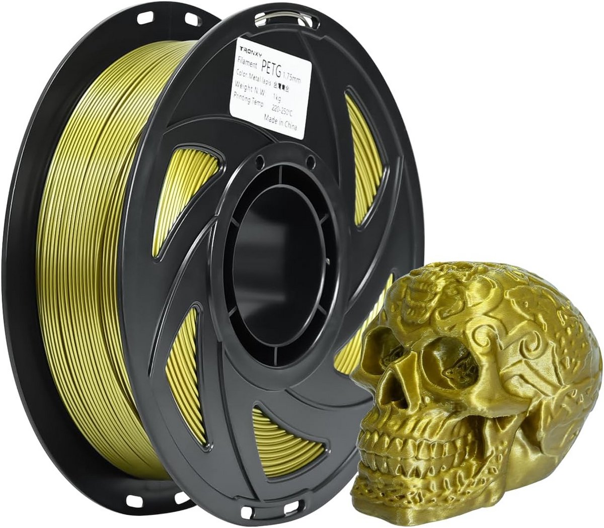 PETG 3D Printer Filament 1,75 mm Metallic Bronsgoud 1 kg - Hoge Taaiheid en Glans