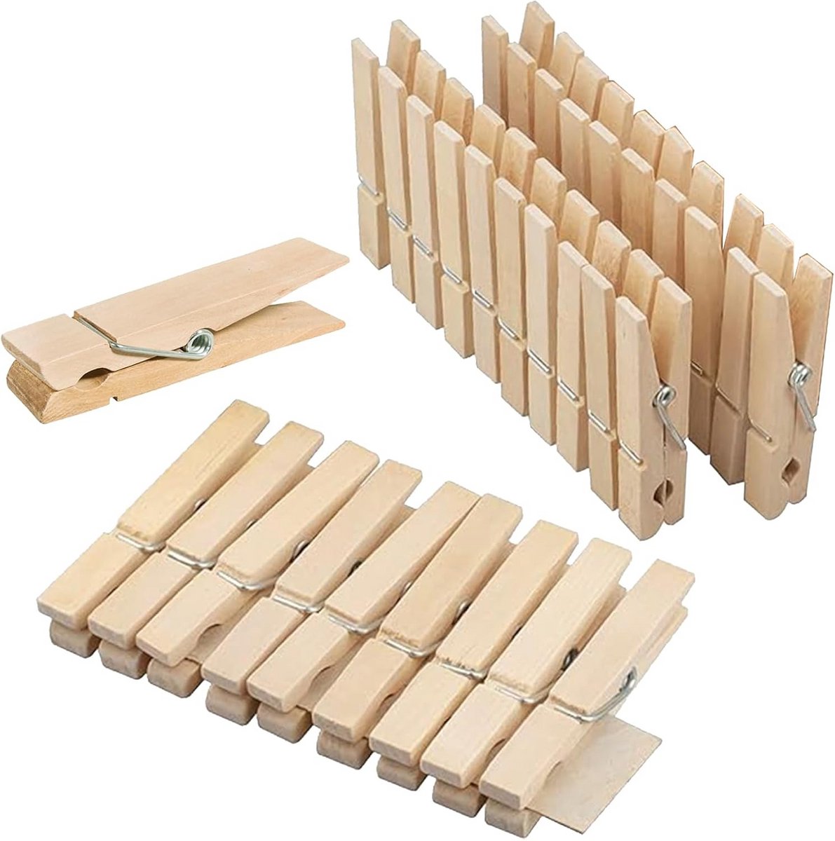 30 Mini Houten Decoratieve Klemmen voor Foto's, Kaarten en Knutselprojecten