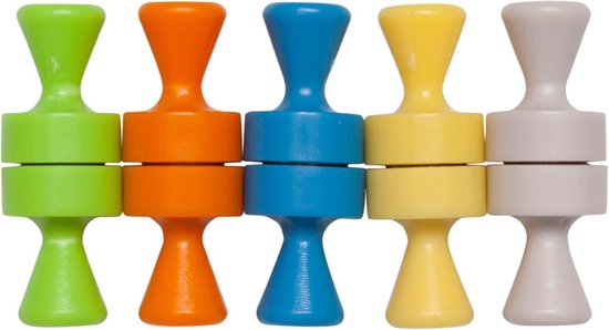 Kegelmagneten – Set Van 10, Neodymium, Ø12x20 Mm, Rood, Houdkracht Tot 1,6 Kg, Ideaal Voor Prikborden, Whiteboards En Koelkasten