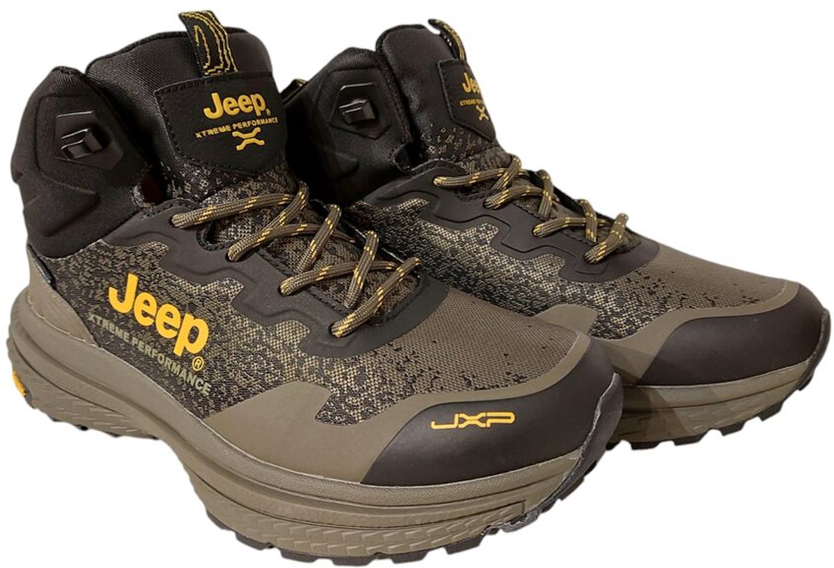 Jeep Wandelschoen Tracked Mid WP JM42202A 020 Military Groen Zwart Waterproof