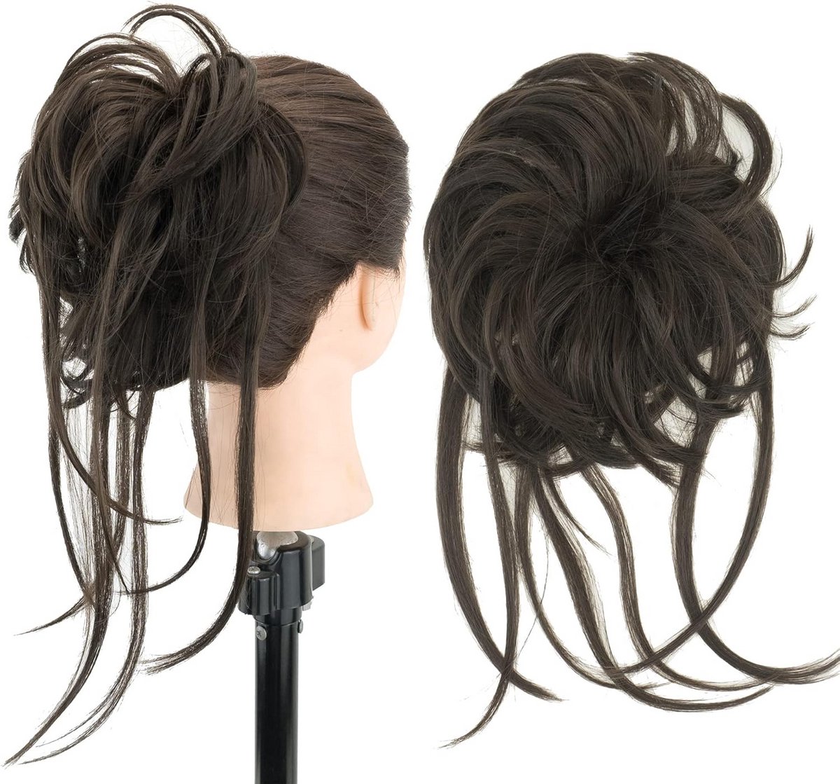 Set van 2 Haarstukken voor Rommelige Kapsels en Updo's