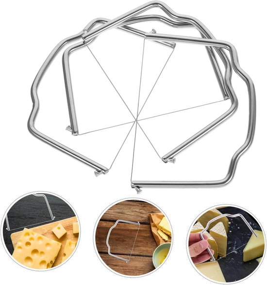 4 Pièces - Coupe-fromage en Fil Inoxydable - Ustensile de Cuisine Multifonctionnel pour Fromage Gâteau Fruit - Adapté aux Planches de Charcuterie Cuisson