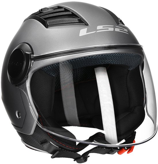 LS2 Jethelm Airflow mat titanium maat XS