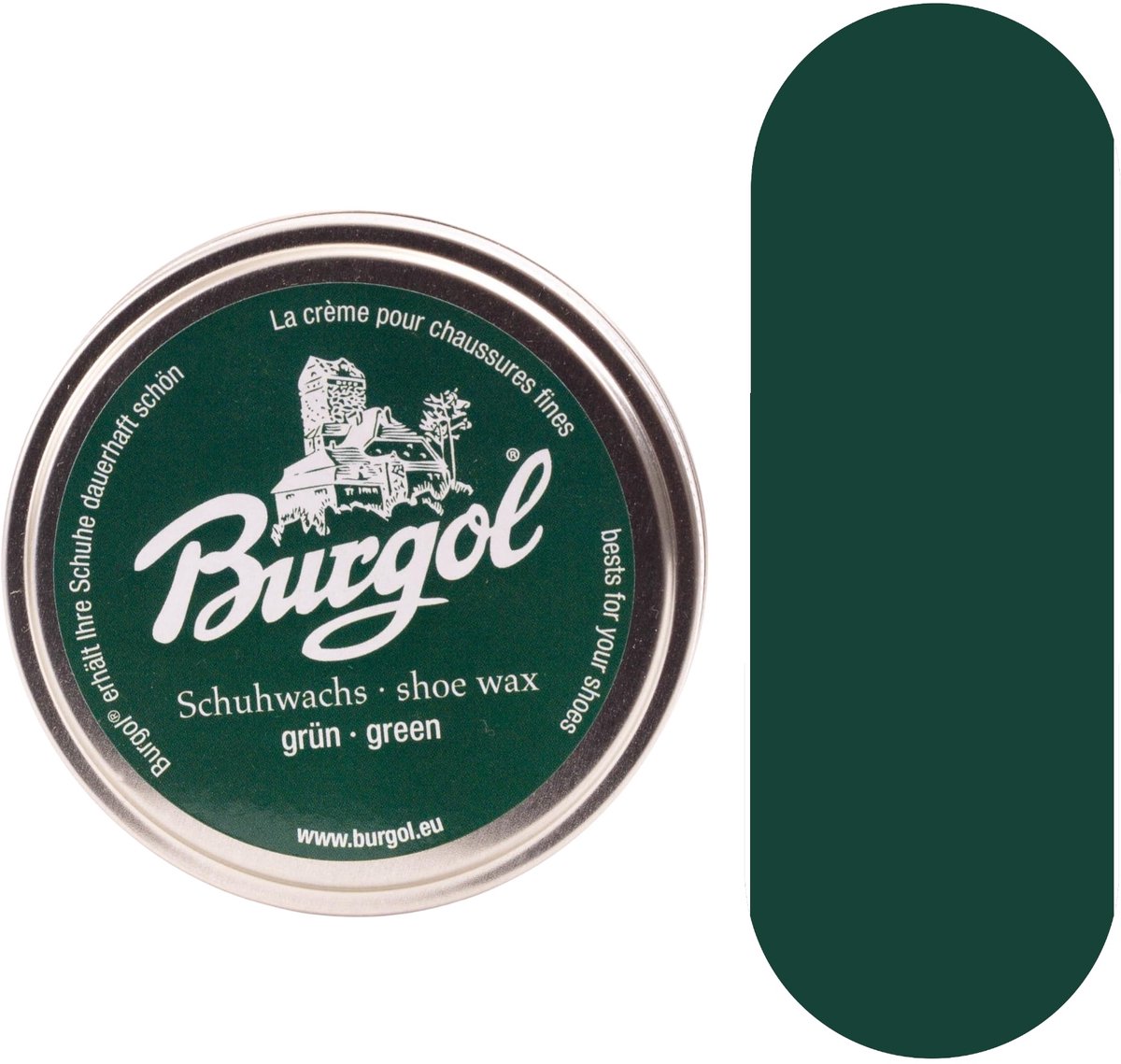 Burgol Shoe Wax - Schoenwax voor hoogglans en bescherming - 100ml - (091) Groen