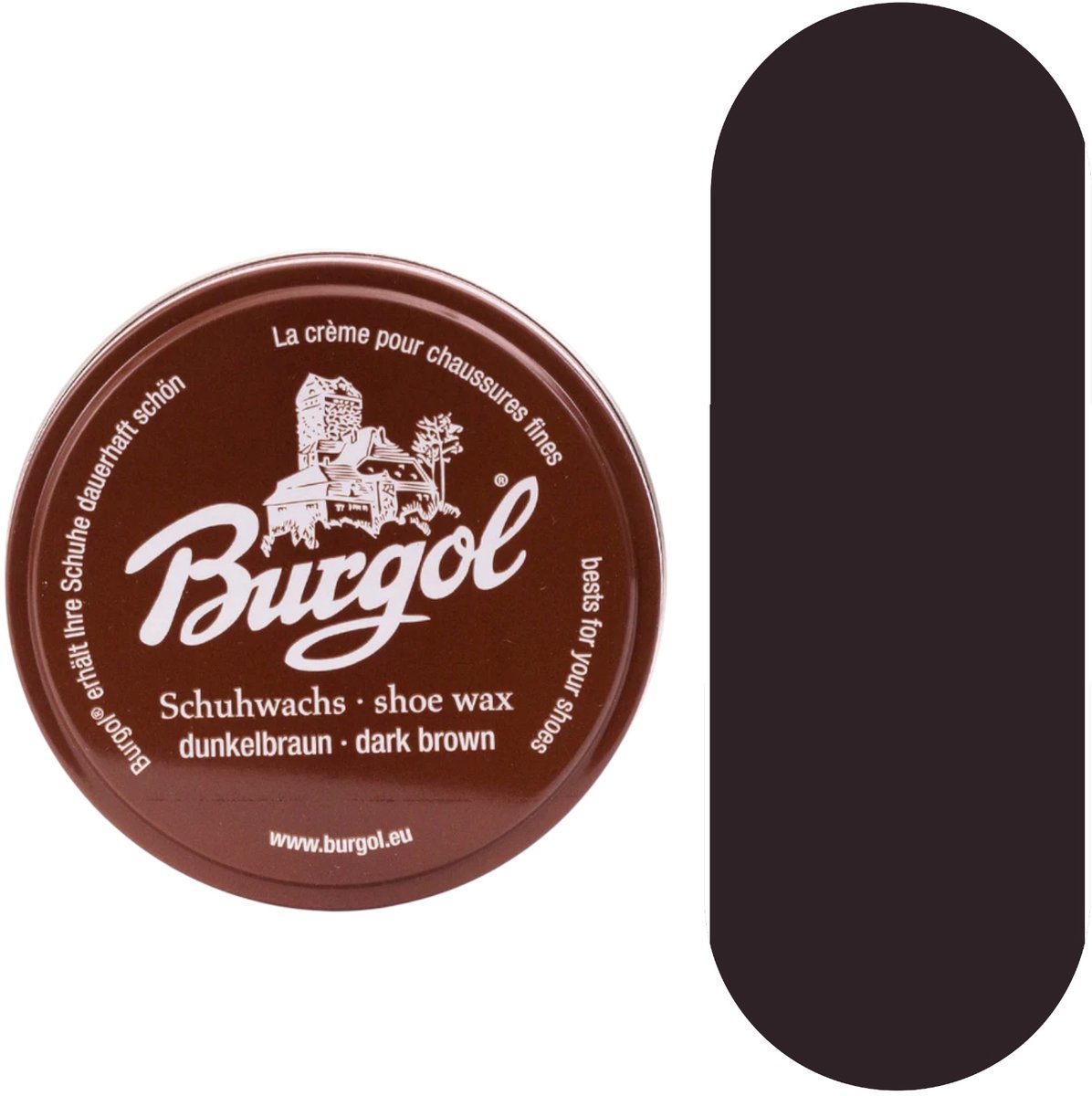 Burgol Shoe Wax - Schoenwax voor hoogglans en bescherming - 100ml - (037) Donkerbruin