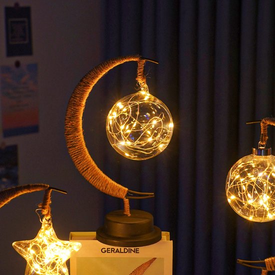 Maanlamp LED-nachtlampje voor de slaapkamer halvemaanvormig met USB-voeding-sfeerverlichting voor op tafel kinderkamer babykamer van Glinlim. — afbeelding 4