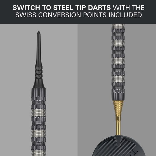 TARGET Darts Rob Cross 95K Soft Tip 95% Tungsten Dart Set, 18G - Voltage Player-Edition Dart Set met Pixel Tips, K-Flex Flights, Elektronische dartsset met zachte punten van Target — afbeelding 5